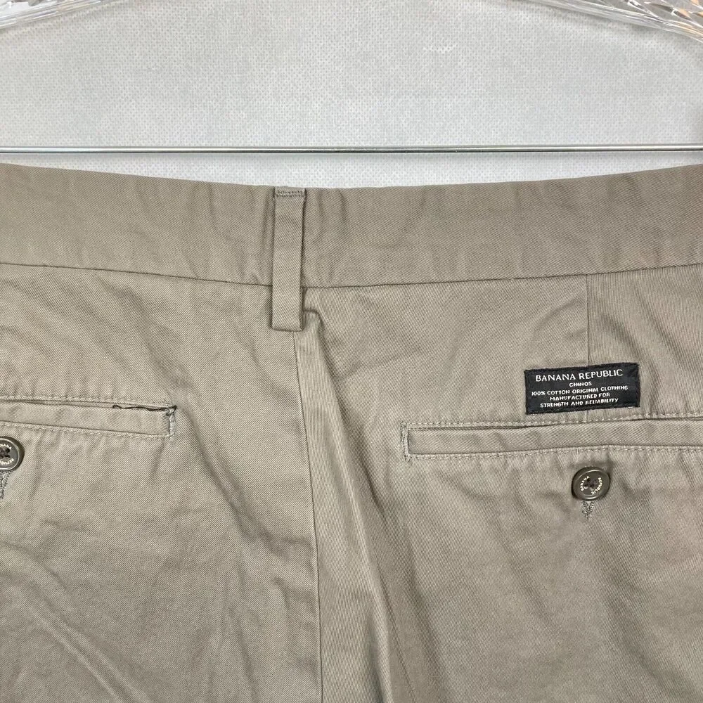 Banana Republic Pants Mens Sz 38 Beige Cotton Emerson Chino Flat Front Khaki Tan